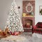 Edge Collections - 5' - White - Flocked Pre-Lit Christmas Tree for Indoor Decor - 1 Piece